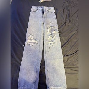 Pacsun Wide Leg Ripped Jeans